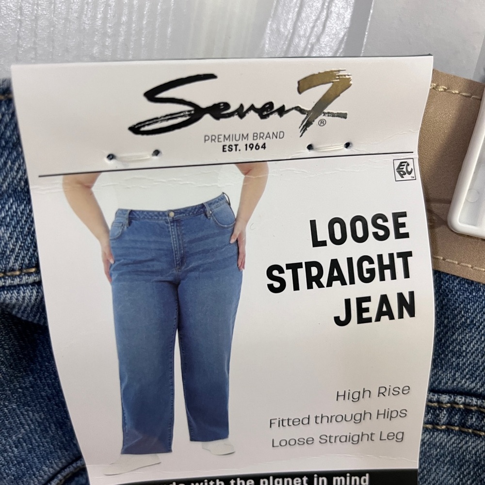 Seven7 Women's High Rise Blue Jeans sz18W